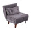 Home Source (Grey - Single) Morella Velvet Single / Double Folding Sofa Bed 10