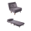Home Source (Grey - Single) Morella Velvet Single / Double Folding Sofa Bed 12