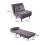 Home Source (Grey - Single) Morella Velvet Single / Double Folding Sofa Bed 13
