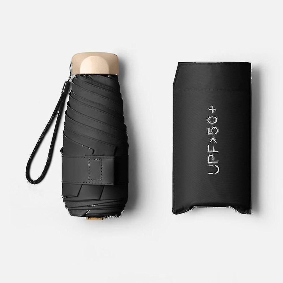 (Black) Ultra-lightweight Windproof Umbrella Waterproof Heat Insulating Trendy Umbrella For Raining Sunny Days-image-OPC-PFWWJHJ-NEW