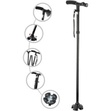 Folding Cane With Acsergery Led Light For Men And Women, Lightweight Adjustable Walking Gift