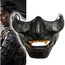 Ghost Of Tsushima Mask Jin Sakai Gosaku Samurai Knight Legion Resin Full Face Mask Cosplay Halloween Party Props