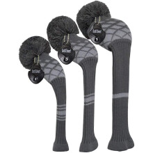 (Grey hinged) Scott Edward Golf Club Head Cover 3 Piece Set Perfect For Driver (460cc) Fairway Wood And Hybrid (ut) Golf Bag Changes Zhexin