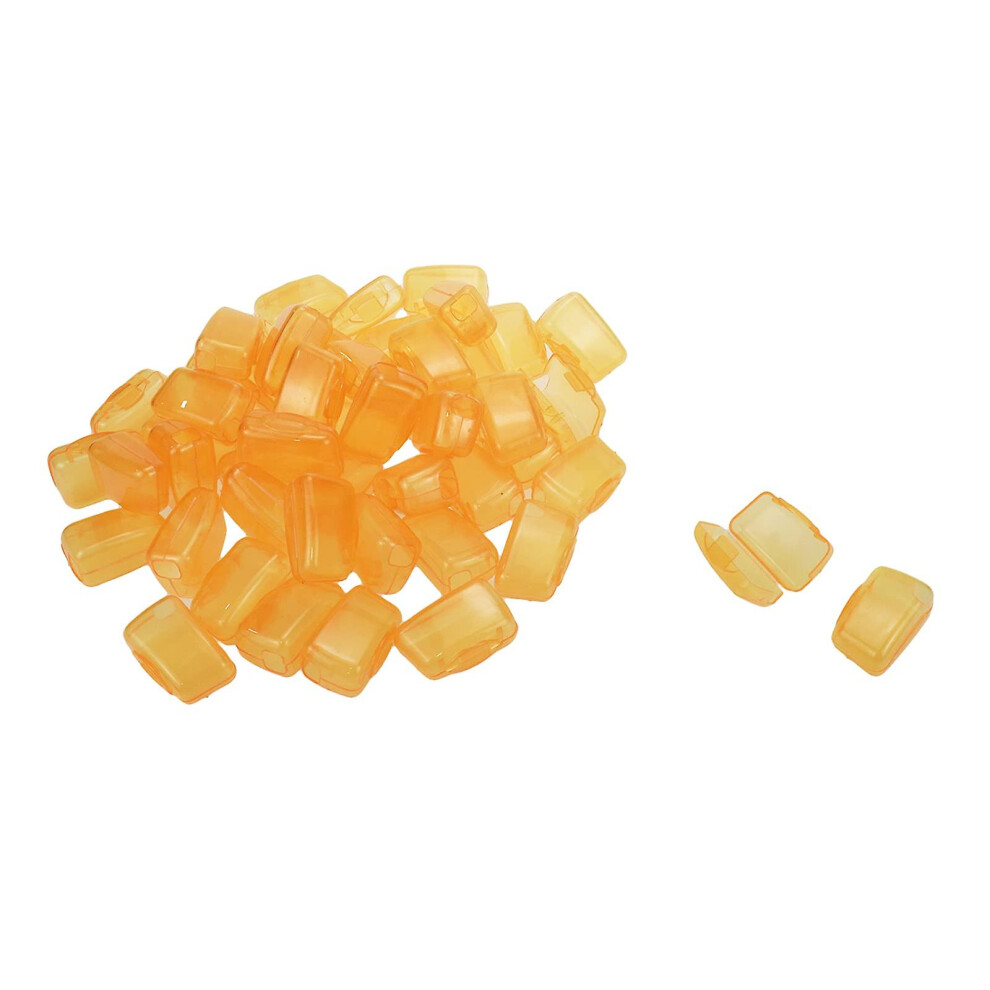 (Yellow) 100pcs Toothbrush Cap Covers Toothbrush Head Protector Case For Travel Home