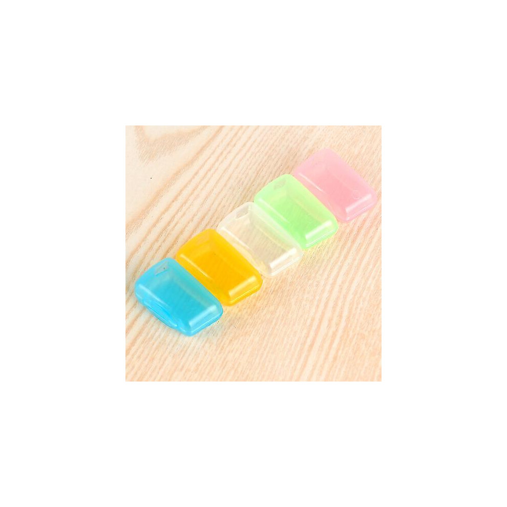 (Green) 100pcs Toothbrush Cap Covers Toothbrush Head Protector Case For Travel Home