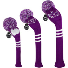 (Queen suit) Scott Edward Golf Club Head Cover 3 Piece Set Perfect For Driver (460cc) Fairway Wood And Hybrid (ut) Golf Bag Changes Zhexin