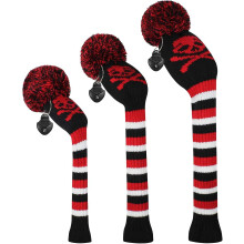 (Skull pattern) Scott Edward Golf Club Head Cover 3 Piece Set Perfect For Driver (460cc) Fairway Wood And Hybrid (ut) Golf Bag Changes Zhexin
