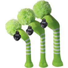 (Lime green) Scott Edward Golf Club Head Cover 3 Piece Set Perfect For Driver (460cc) Fairway Wood And Hybrid (ut) Golf Bag Changes Zhexin