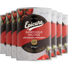 Epicure Tinned Ratatouille Niçoise with Aubergine and Peppers, 375 g (Pack of 12)