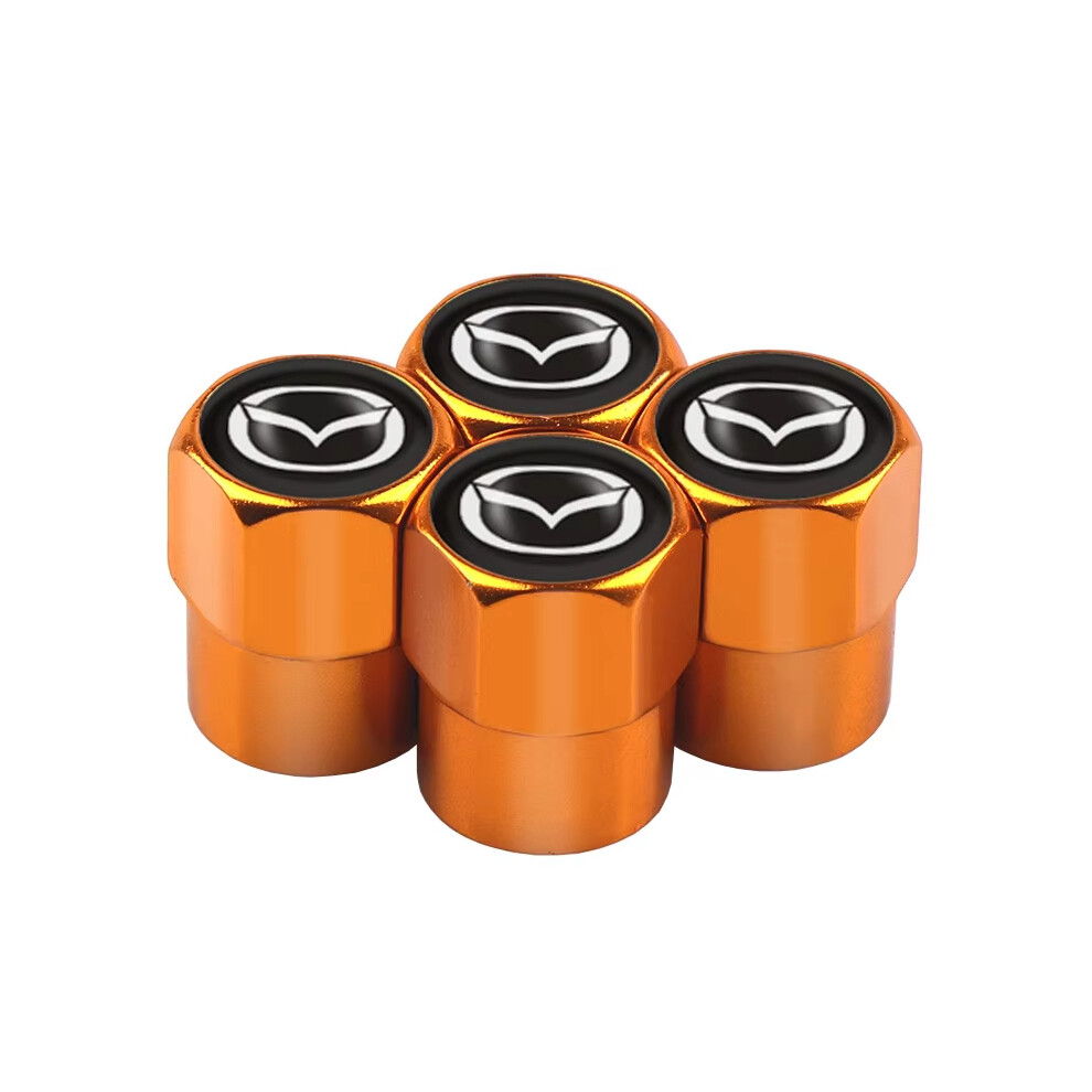 (Gold) 4pcs Car Wheel Tire Valve Caps Stem Case With Logo Auto Styling For Mazda 2 3 6 5 Axela Atenza CX 5 CX3 323 Emblems Accessories-image-OPC-PFWWNRZ-NEW