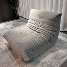 (Single seat, Dark Gray) Togo sofa, stylish recliner, lazy sofa, suitable for bedroom, living room, game room, no installation required
