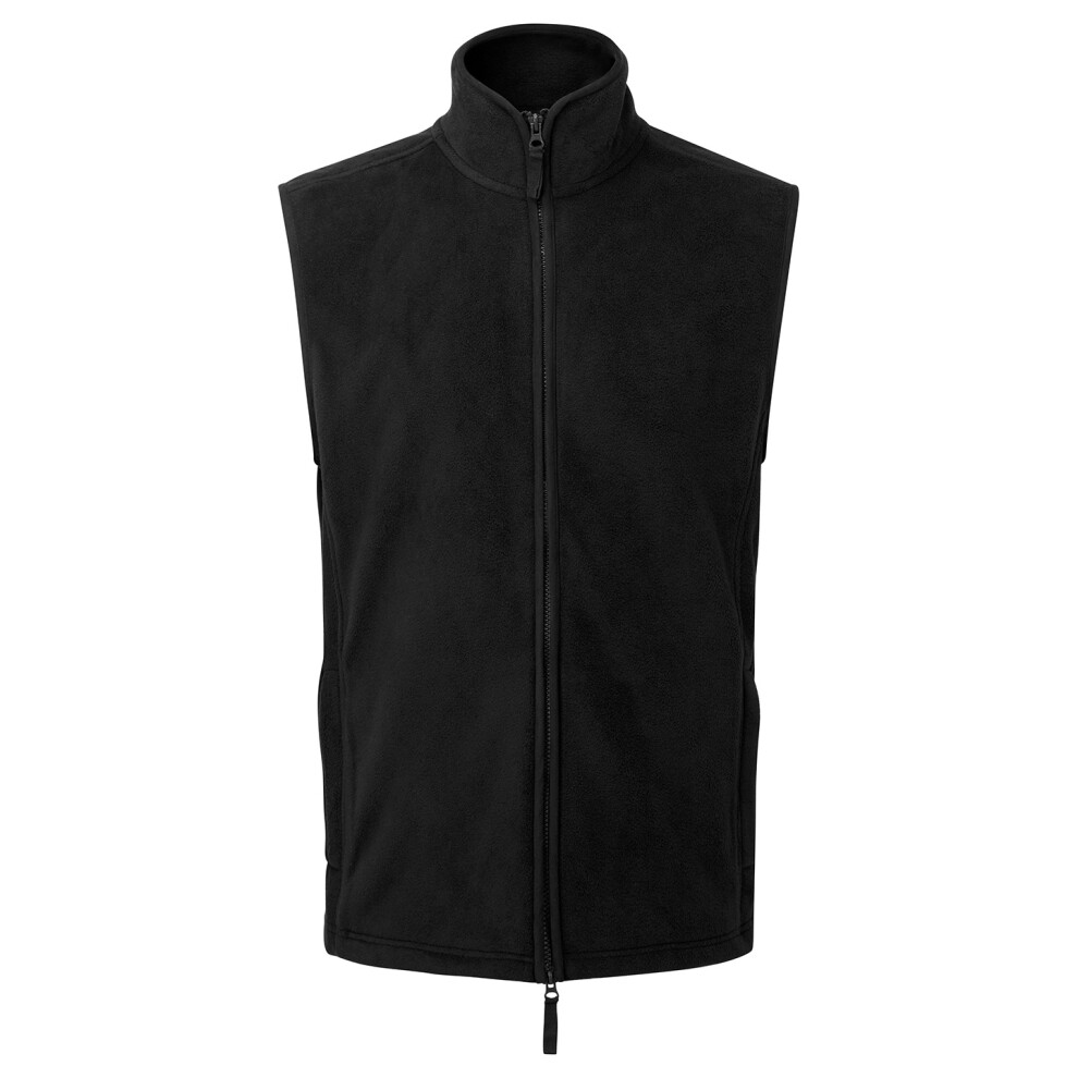 (S, Black) Premier Mens Artisan Fleece Gilet