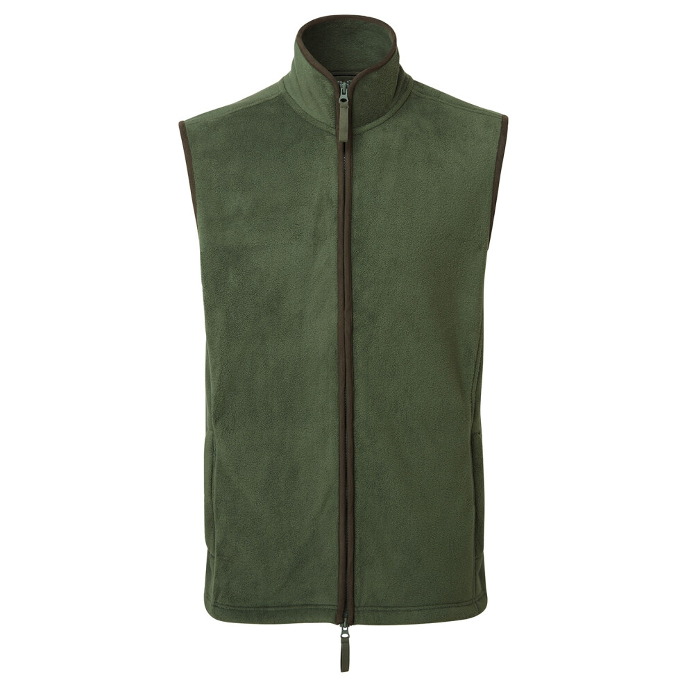 Premier Men's Green , Moss /Brown) Artisan Fleece Gilet Extra Large