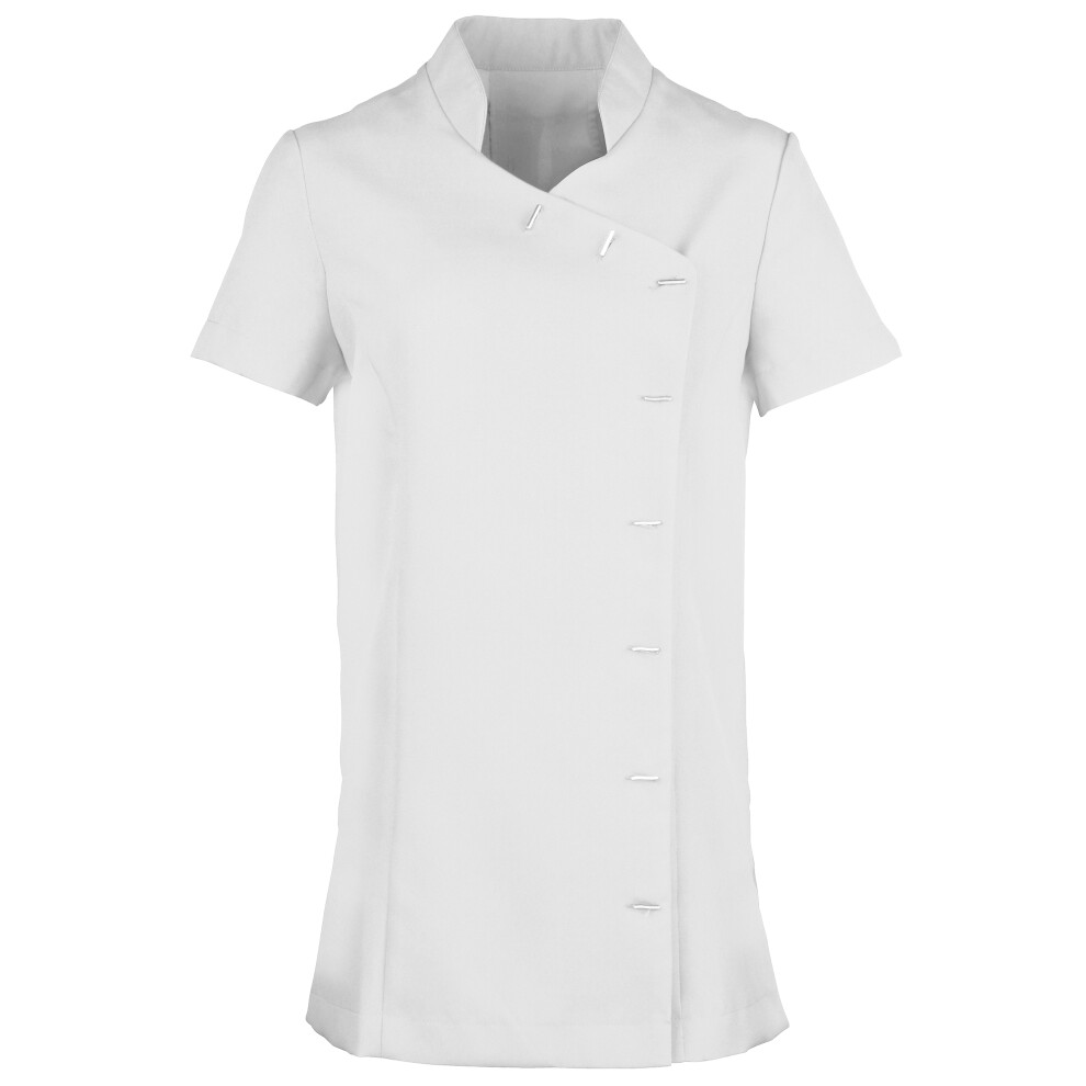 (10, White) Premier Womens/Ladies *Orchid* Tunic / Health Beauty & Spa / Workwear (Pack of 2)
