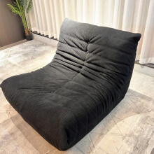(Single seat, Black) Togo sofa, stylish recliner, lazy sofa, suitable for bedroom, living room, game room, no installation required