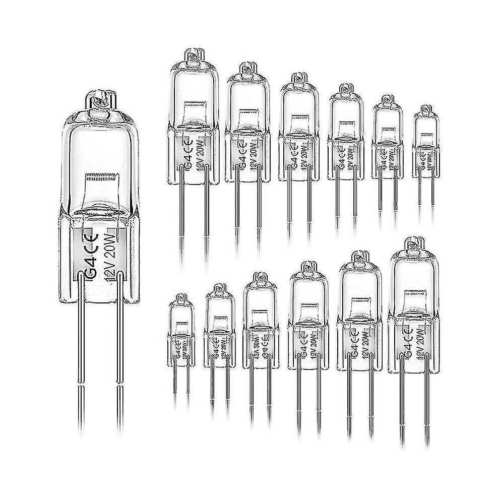 12 Pack G4 20w 12v 2800k 2-pin Halogen Light Bulbs For Cooker Hood Kitchen Living Room Bedroom-kryc