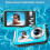 (blue) Double screen 16X 32GB waterproof digital camera 3
