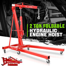 2 Ton Folding Hydraulic Engine Hoist Crane on Wheel