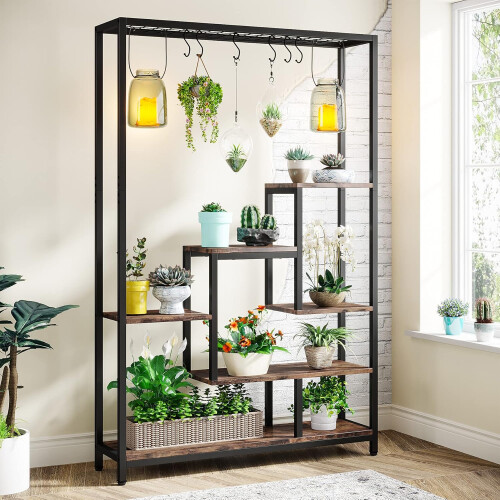 Tribesigns Tribesigns Flower Stand 5 ripiani per piante con 10 ganci a S 1