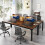 Tribesigns Tribesigns Computer Desk 200x70x75cm, Double PC Office Table, Brown 6