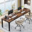 Tribesigns Tribesigns Computer Desk 200x70x75cm, Double PC Office Table, Brown 2