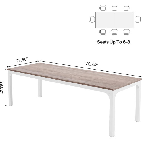 Tribesigns Tribesigns dining table 200 cm for 8 people in industrial style 2