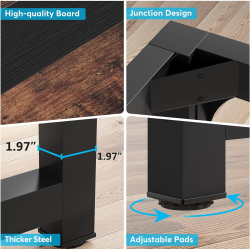 Tribesigns Tribesigns computer desk, office desk, 160/180 cm, easy assembly 2