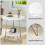 Tribesigns Tribesigns side table round, coffee table, artificial marble, Ø47 cm 8