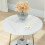 Tribesigns Tribesigns side table round, coffee table, artificial marble, Ø47 cm 7