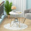 Tribesigns Tribesigns side table round, coffee table, artificial marble, Ø47 cm 4
