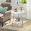 Tribesigns Tribesigns side table round, coffee table, artificial marble, Ø47 cm 6