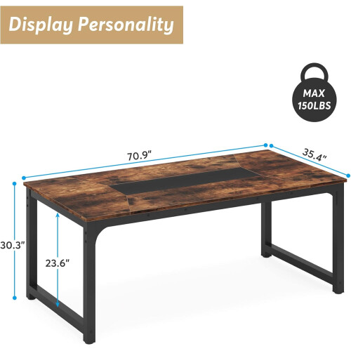 Tribesigns Tribesigns dining table 180 x 90 cm kitchen table for 6-8 people 2