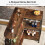 Tribesigns Tribesigns 3 Tier Bar Table L-shaped Bistro Table with Shelf Wine Rack 6