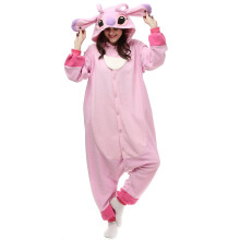 (Pink, S) Stitch Pajamas Adult Onesie Animation Cartoon Pajamas Suit Jumpsuit