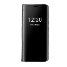 Samsung Galaxy S10 Plus Clear View Folio Case by Krygv - Black, Protective, Grippy, Sleek Flip Cover
