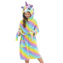 Soft Unicorn Hooded Galaxy Bathrobe