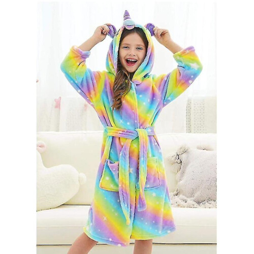 Soft Unicorn Hooded Galaxy Bathrobe 2