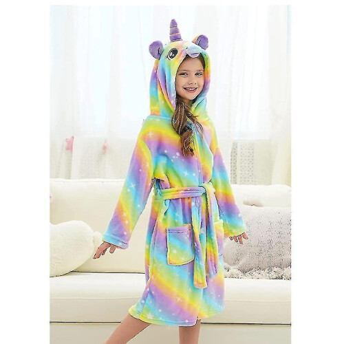 Soft Unicorn Hooded Galaxy Bathrobe 1