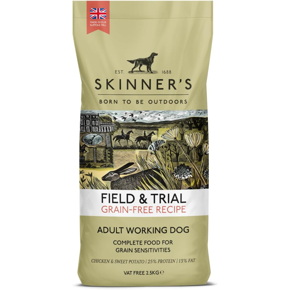 Skinner's Field & Trial Complete Dry Grain Free Adult Dog Food Chicken And Sweet Potato, 2.5 Kg