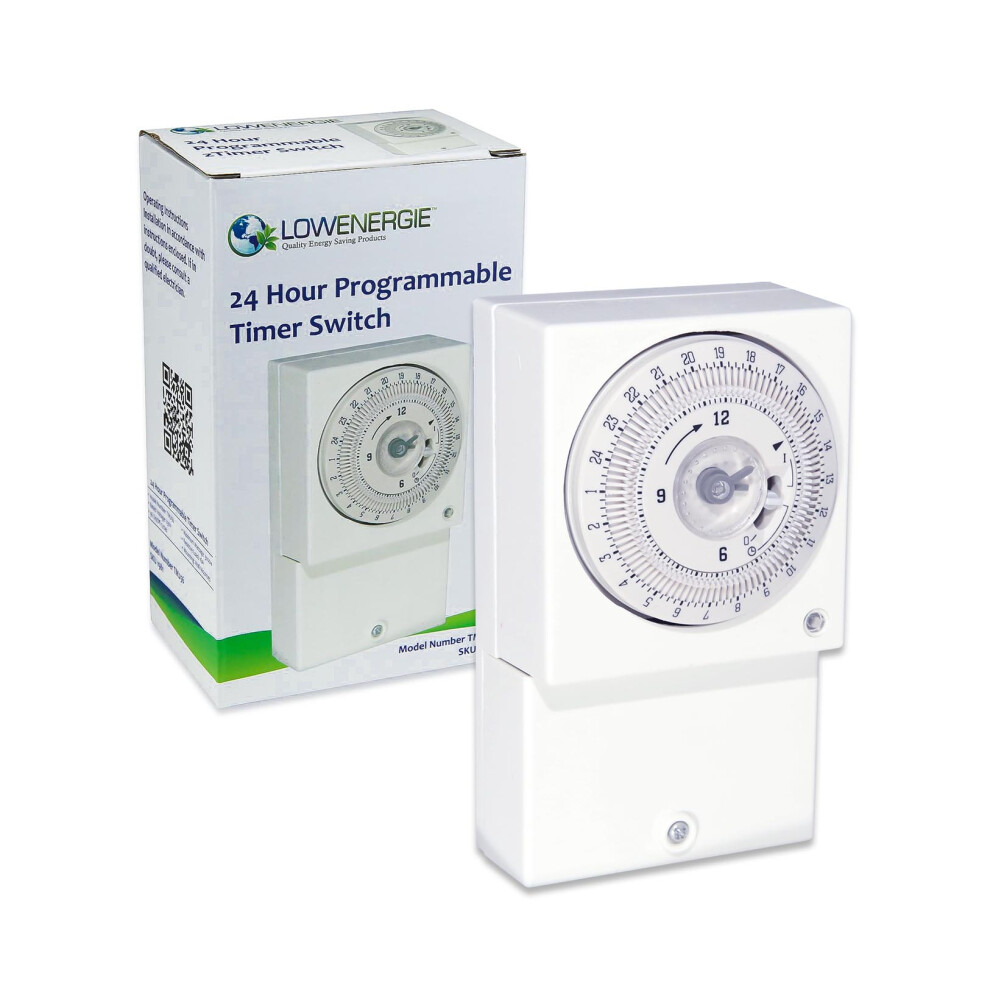 Lowenergie 24Hr Mechanical Wall Timer Switch 3000W Immersion Heater & Lighting