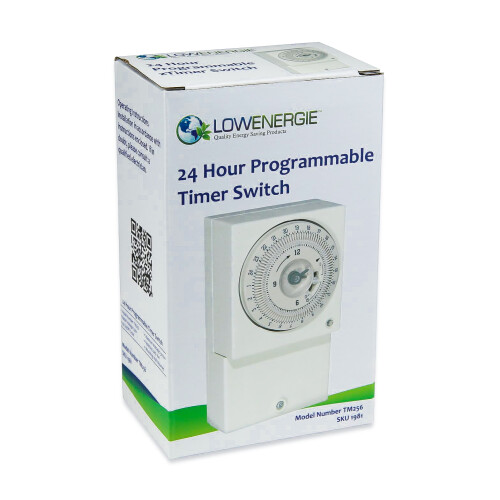 Lowenergie 24hr Mechanical Wall Timer Switch 3000w Immersion Heater & Lighting 1
