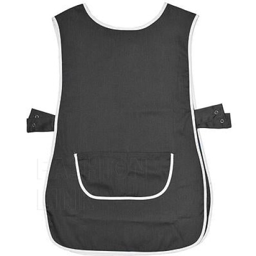 (Black, L) Tabard Apron With Pockets