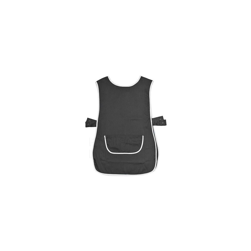(Black, L) Tabard Apron With Pockets