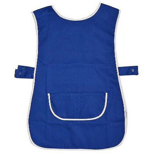 (Royal Blue, L) Tabard Apron With Pockets