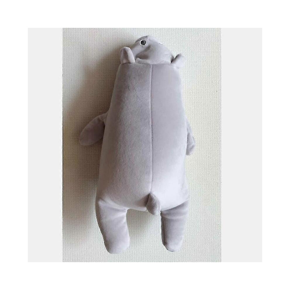 (Grey Polar Bear) Deformable U-shape Travel Pillows Airplane Penguins Cushion Plush Toy Neck Pillow Car Office Nap Headrest