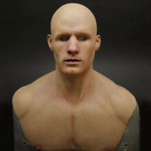 (Bald) Latex Man Face Cover Masks Male Disguise Cosplay Party Props