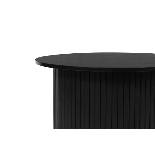 Round Fluted Coffee Table Black Axel Birlea 2