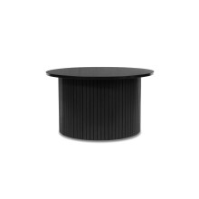Round Fluted Coffee Table Black Axel Birlea