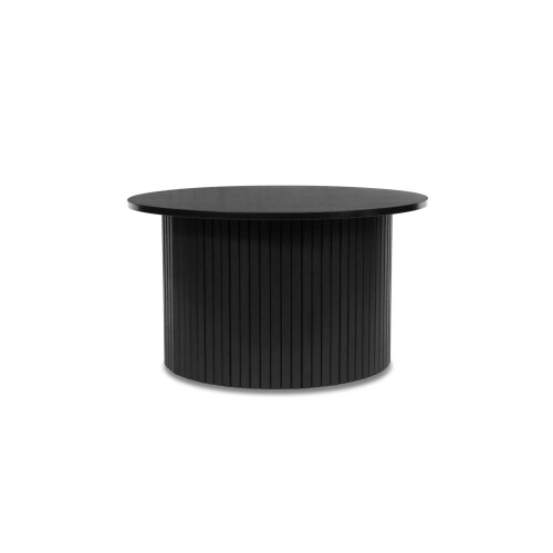 Round Fluted Coffee Table Black Axel Birlea