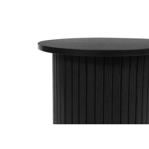 Round Fluted Coffee Table Black Axel Birlea 1